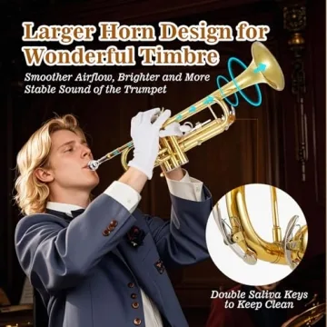 Beginner Bb Trumpet Kit Gold Lacquer Complete Set