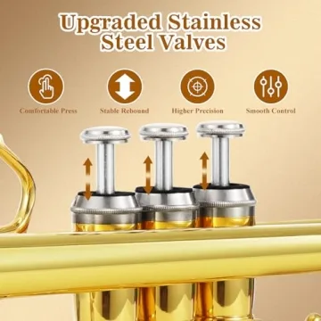 Beginner Bb Trumpet Kit Gold Lacquer Complete Set