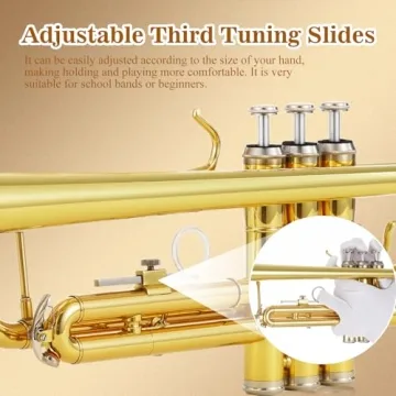 Beginner Bb Trumpet Kit Gold Lacquer Complete Set