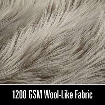 LOCHAS Ultra Soft Fluffy Rugs Faux Fur Sheepskin Area Rug for Bedroom Bedside Living Room Carpet Nursery Washable Floor Carpets, 3x5 Feet Beige