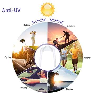 Yolev 2Pcs Cooling Shawl Arm Sleeve with Finger Hole Sun Sleeves for Women