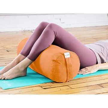 Sol Living Cotton Yoga Bolster for Meditation and Yoga Support