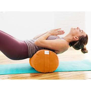 Sol Living Cotton Yoga Bolster for Meditation and Yoga Support