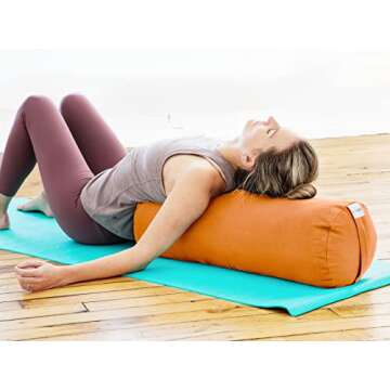 Sol Living Cotton Yoga Bolster for Meditation and Yoga Support