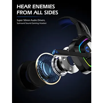 ZIUMIER Gaming Headset with Noise Canceling Mic and Lights