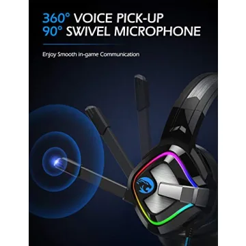 ZIUMIER Gaming Headset with Noise Canceling Mic and Lights