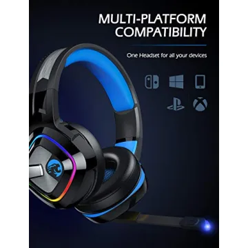ZIUMIER Gaming Headset with Noise Canceling Mic and Lights