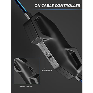 ZIUMIER Gaming Headset with Noise Canceling Mic and Lights