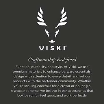 Viski Silver Cocktail Picks Set of 6 Durable Barware Accessories