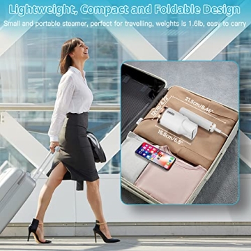 Portable Steamer for Clothes - Oragerju 2 in 1 Travel Iron