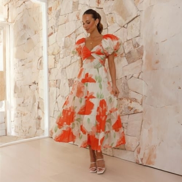 Floral V-Neck Maxi Dress for Women - Summer Style Unleashed