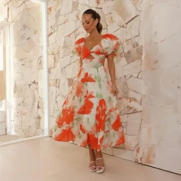 Floral V-Neck Maxi Dress for Women - Summer Style Unleashed