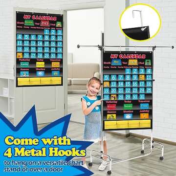 Aizweb Classroom Calendar Pocket Chart,Monthly Calendar for Kid Preschool Kindergarten Classroom Elementary Must Haves,Classroom Decorations Decor,Homeschool Teacher Supplies,Back to School Supplies