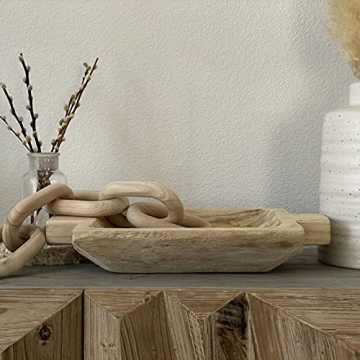 Artisane Kingston Dough Tray Paulownia Wood Decor Parmesan Brown