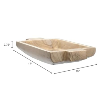 Artisane Kingston Dough Tray Paulownia Wood Decor Parmesan Brown