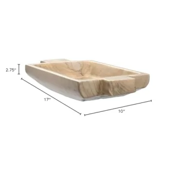 Artisane Kingston Dough Tray Paulownia Wood Decor Parmesan Brown