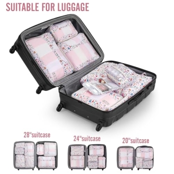 Veken 8 Set Packing Cubes for Stress-Free Travel Organization