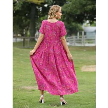 Bohemian Floral Summer Dress for Women - YESNO