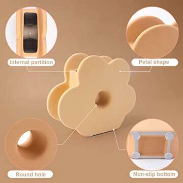 RECAT Ceramic Vase, Art Flower Vase, Minimalist Style Home Decor for Living Room, Table Shelf, Wedding Centerpiece, Housewarming Creative Gift, Orange, Large