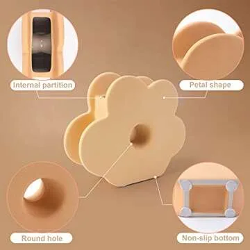 RECAT Ceramic Vase, Art Flower Vase, Minimalist Style Home Decor for Living Room, Table Shelf, Wedding Centerpiece, Housewarming Creative Gift, Orange, Large