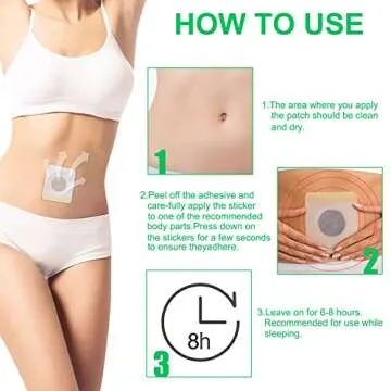 Bubchen Mugwort Belly Patch,30Pcs Natural Wormwood Essence and 30Pcs Belly Sticker, Moxa Hot Moxibustion Navel Wormwood Sticker