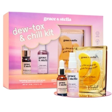 grace & stella Award Winning Dew-Tox & Chill Valentines Day Gifts for Her - Gifts for Women with Gol...