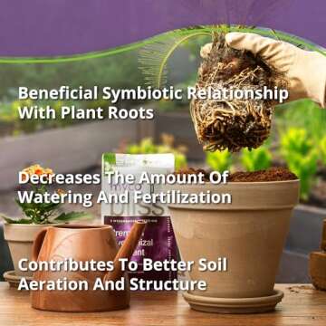 Myco Bliss Powder (200 g) - Mycorrhizal Fungi for Soil - 5 Strain Mycorrhizal Inoculant with 1000 Propagules Per Gram - Highly Concentrated Mycorrhizae for Plants, Potting Soil, & Garden Soil