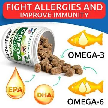 BARK&SPARK Omega 3 for Dogs - Fish Oil Treats for Itch Relief