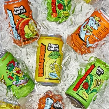 HALFDAY Prebiotic Iced Tea Lemon, Peach & Green Tea Variety Pack, Supports Digestive & Gut Health, Plant Fiber & Prebiotics, Low Sugar, 30 Calories, Natural Caffiene, Gluten Free, 12 fl oz (12 pack)