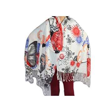 Highwaypay Indian Yoga Hippie Boho nyc Gypsy Bohemian Gift Fashion Scarf Lady Butterfly Print Neck S...