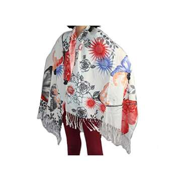 Highwaypay Indian Yoga Hippie Boho nyc Gypsy Bohemian Gift Fashion Scarf Lady Butterfly Print Neck Stole 3085