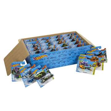 Hot Wheels Toy Trucks & Cars, 50-Pack, Set of 50 1:64 Scale Individually Packaged Vehicles, Instant Collection (Styles May Vary) (Amazon Exclusive)