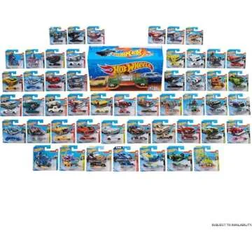 Hot Wheels Toy Trucks & Cars, 50-Pack, Set of 50 1:64 Scale Individually Packaged Vehicles, Instant Collection (Styles May Vary) (Amazon Exclusive)