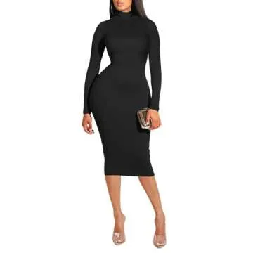 Elegant Bodycon Turtleneck Dress for Every Occasion