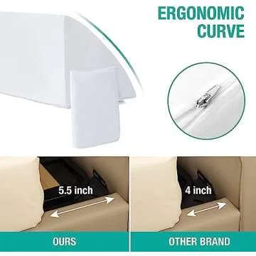 Vekkia Queen Bed Wedge Pillow for Headboard/Wedge Pillow Headboard/Bed Gap Filler/Headboard Pillow,Pillow Wedge for Headboard Gap Between Mattress and Headboard,Stop Loosing Your Pillows(White)