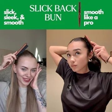 GranNaturals Teasing Boar Bristle Brush for Effortless Volume