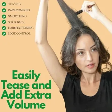 GranNaturals Teasing Boar Bristle Brush for Effortless Volume