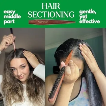 GranNaturals Teasing Boar Bristle Brush for Effortless Volume