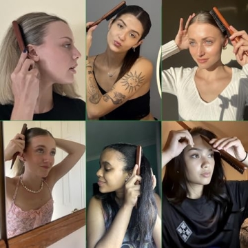 GranNaturals Teasing Boar Bristle Brush for Effortless Volume