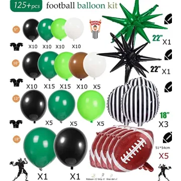 Football Balloon Garland Kit for Parties and Events