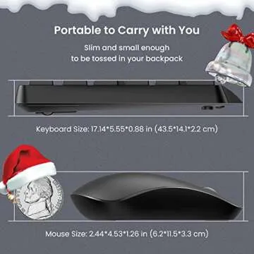 PONVIT Wireless Keyboard and Mouse Combo for Ergonomic Comfort