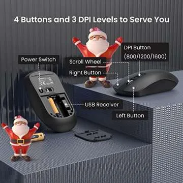 PONVIT Wireless Keyboard and Mouse Combo for Ergonomic Comfort