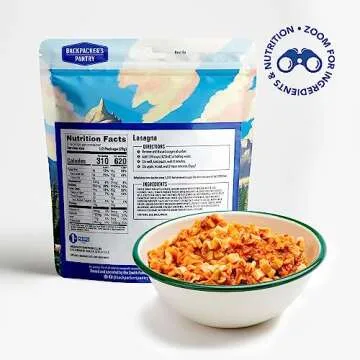 Backpacker's Pantry Lasagna - Freeze Dried Backpacking & Camping Food - Emergency Food - 28 Grams of...