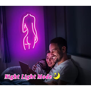 Vibrant Sugarneon Lady Back Neon Sign for Decor