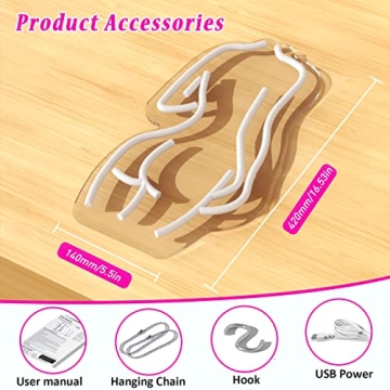 Vibrant Sugarneon Lady Back Neon Sign for Decor