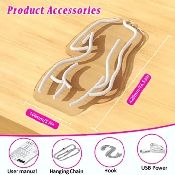 Vibrant Sugarneon Lady Back Neon Sign for Decor