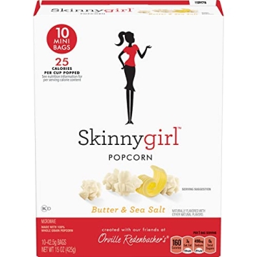 Skinnygirl Butter Sea Salt Microwave Popcorn 10 Mini Bags