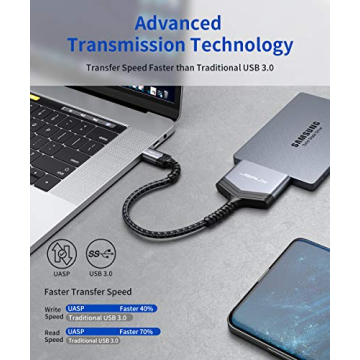 JSAUX SATA to USB C Cable for Fast Data Transfer
