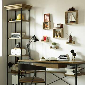 Floating Wood Shelves Set for Home Decor and Storage