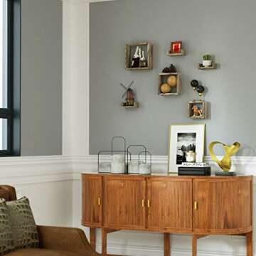 Floating Wood Shelves Set for Home Decor and Storage